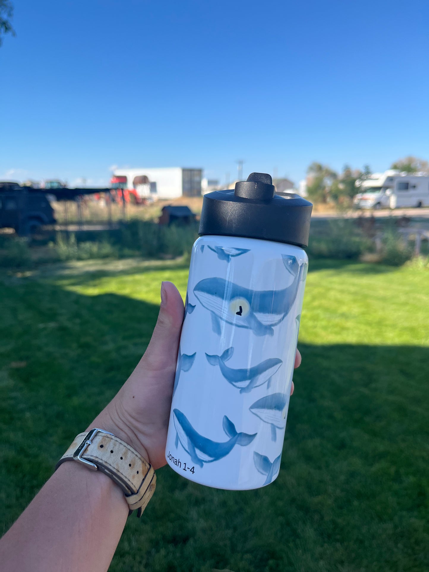 Personalizable Jonah and the Whale Water Bottle