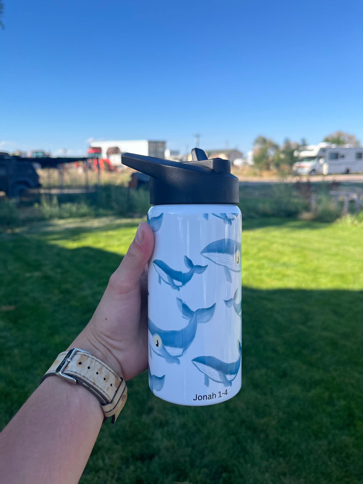 Personalizable Jonah and the Whale Water Bottle